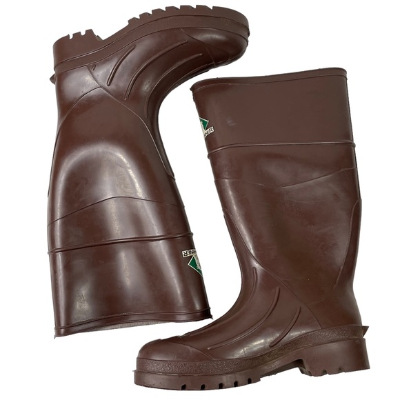 Vintage Northerner Slip-On Knee-high Rubber Rain Boots USA Made Brown Men’s Sz 6 - Picture 3 of 16